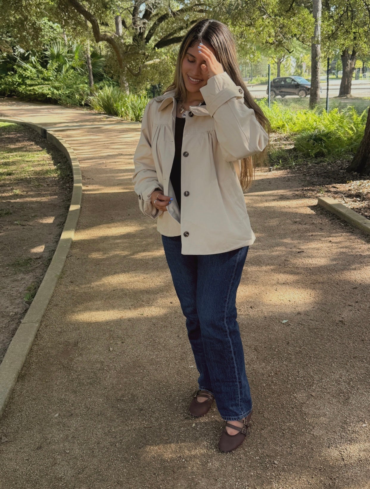 Vintage Boulevard Coat -BEIGE