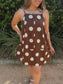 Warm Walnut Polka Dress Brown/ Cream