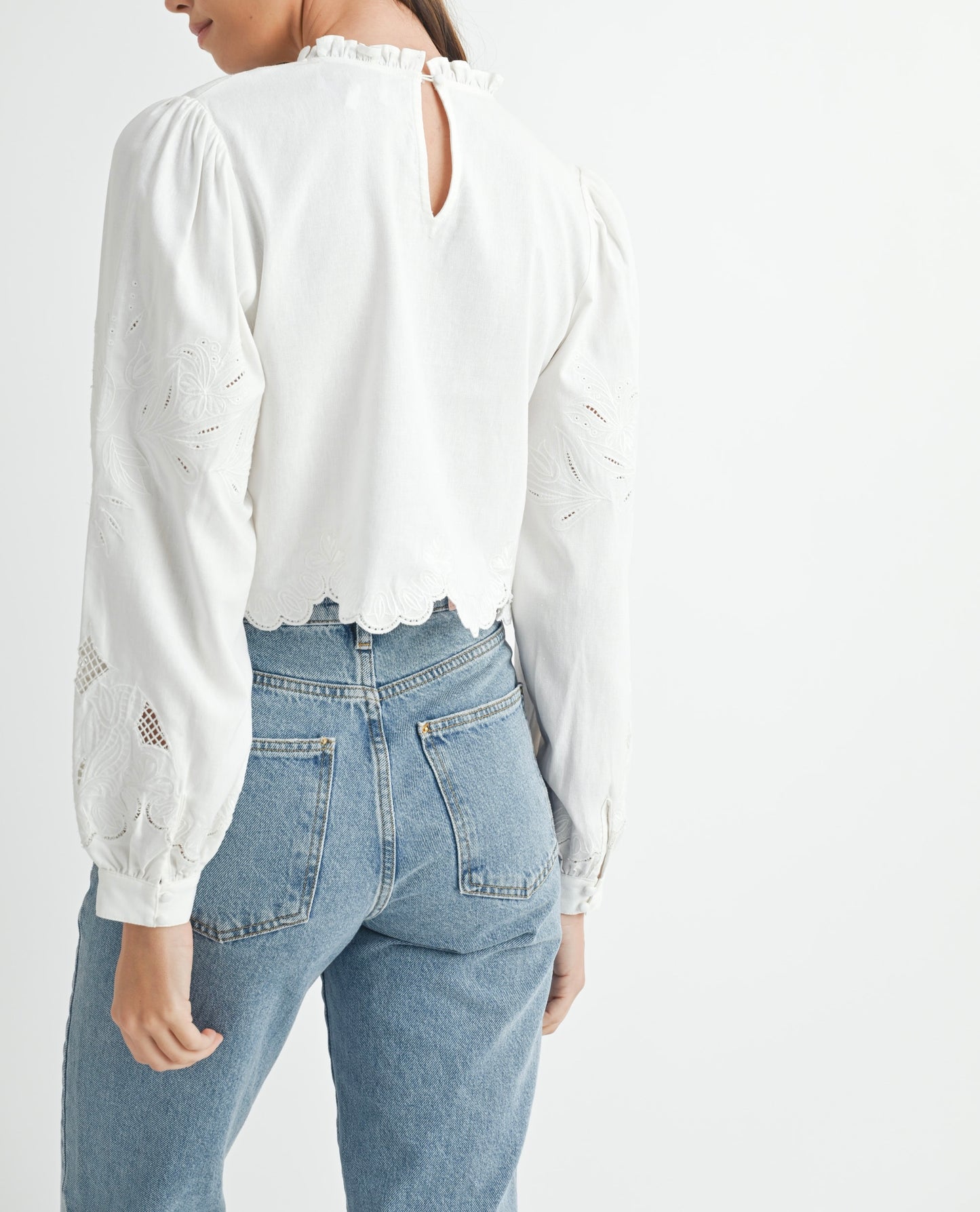 White Bloom Top