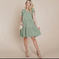 Lovely Short Sleeve Dress (Sage)