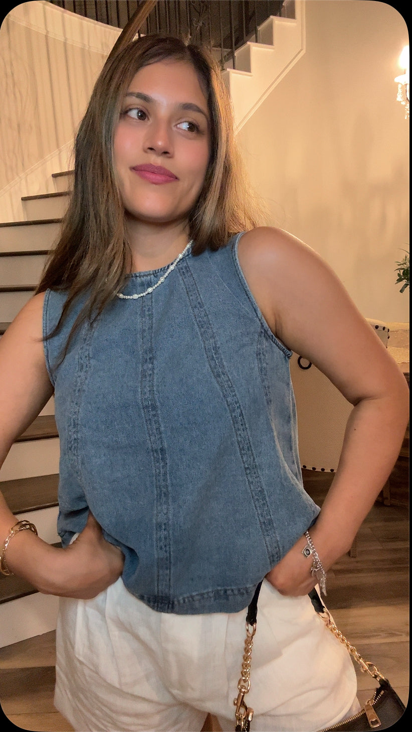 Juliet Denim Top