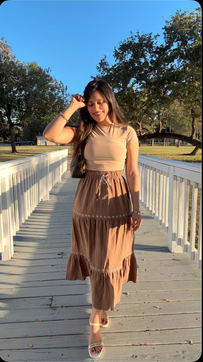 Espresso Midi Skirt