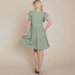 Lovely Short Sleeve Dress (Sage)