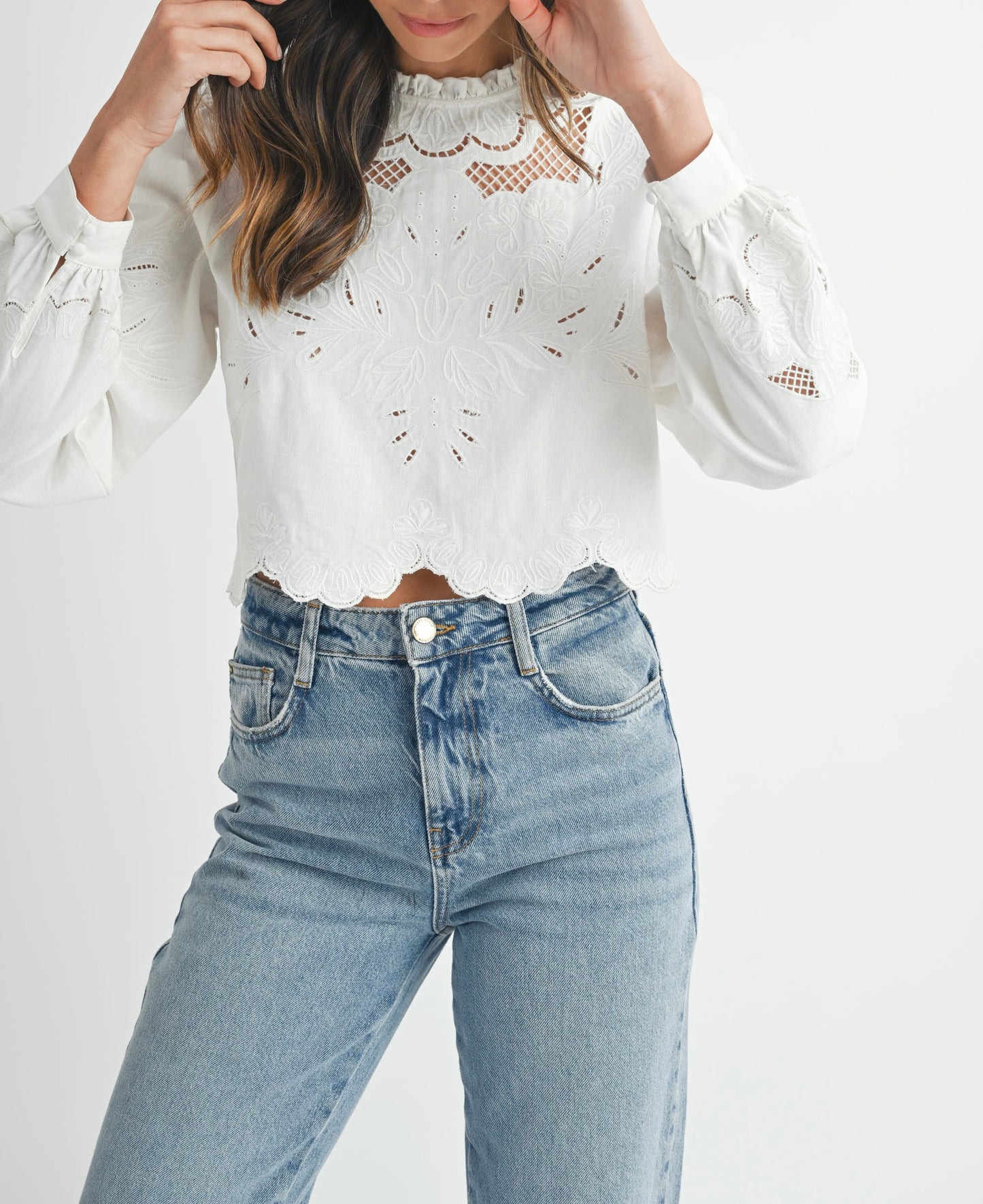 White Bloom Top