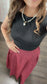 Cranberry Check Skirt DK/BLK