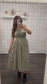 Autumn Grace Midi Dress - Olive