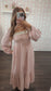 Rosy Harvest Midi Dress
