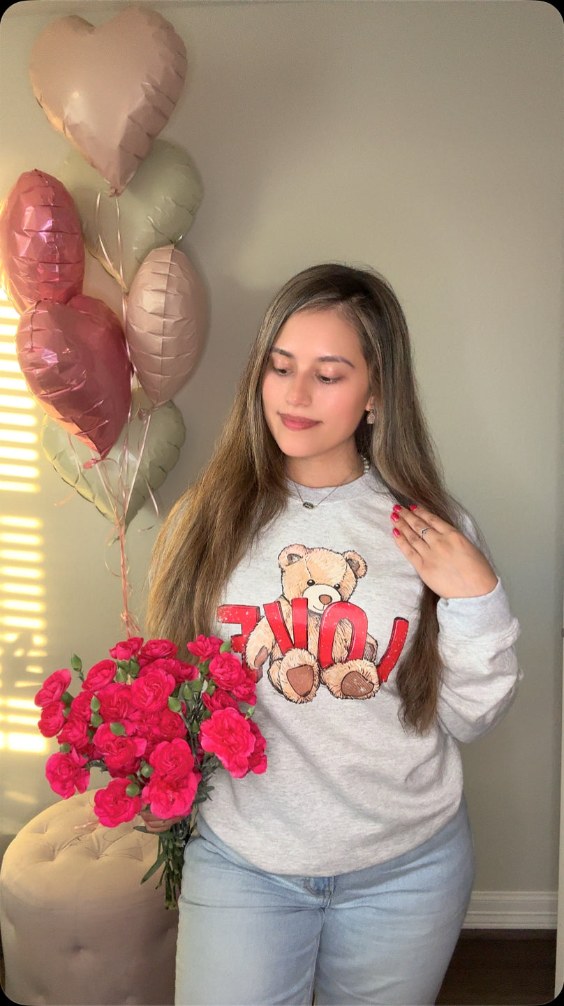 Bear Love Sweatshirt (Ash Grey)