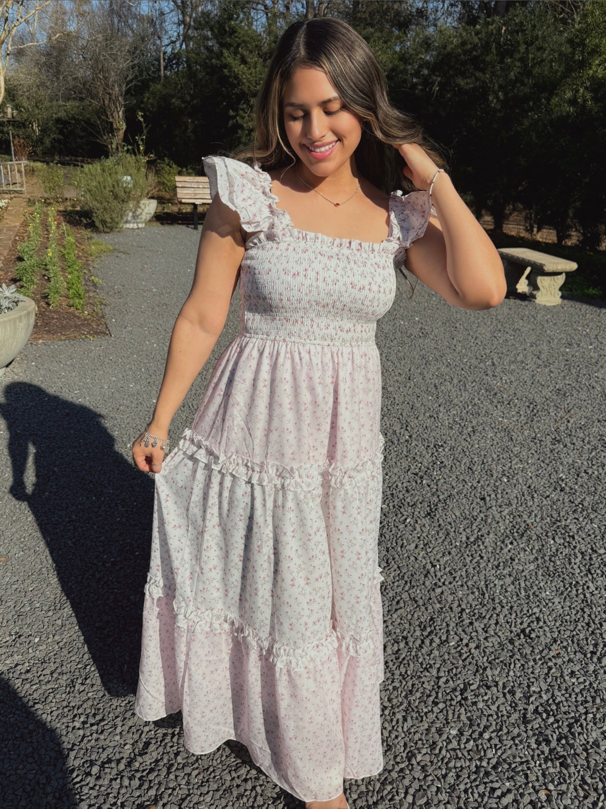 Blushing Blossom Maxi Dress