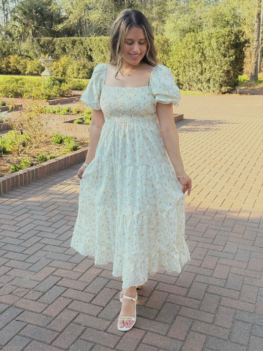 Petals in Pink Midi Dress