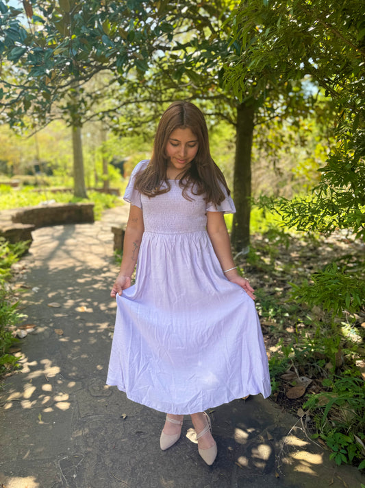 Secret Garden Lilac Midi Dress