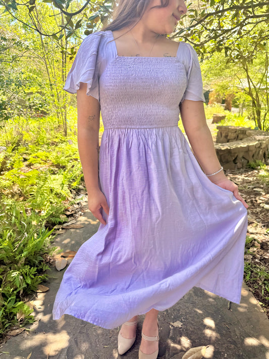 Secret Garden Lilac Midi Dress