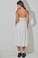 PinkMist Strapless Midi Dress