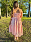 The Garden Party Midi Dress (Baby Pink)