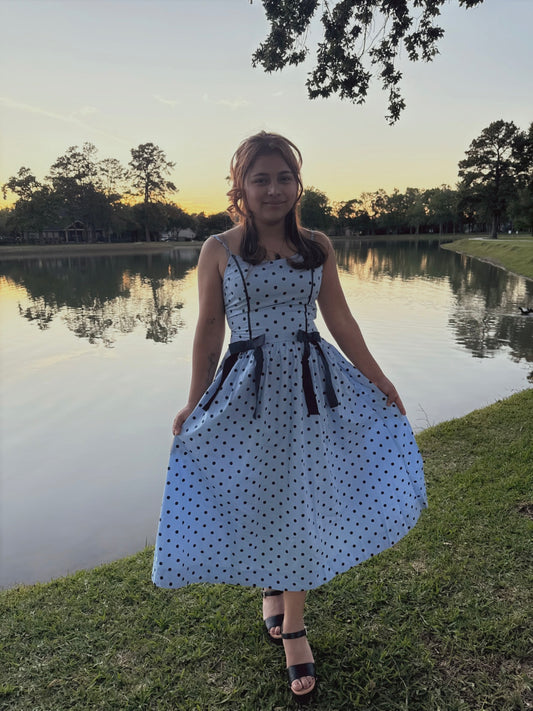Dotted Cloud Midi Dress
