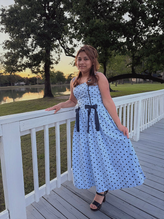 Dotted Cloud Midi Dress