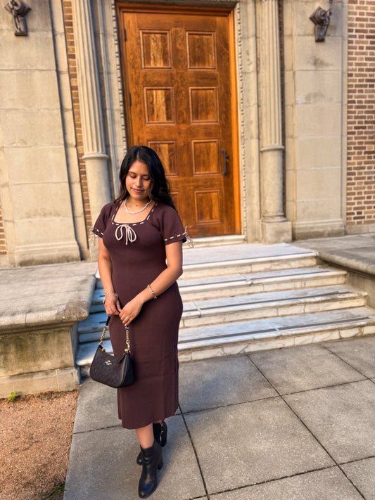 Rich Chocolate Midi Dress