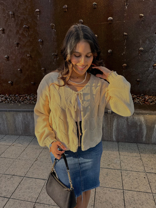 Cozy Knit Cardigan (Cream)