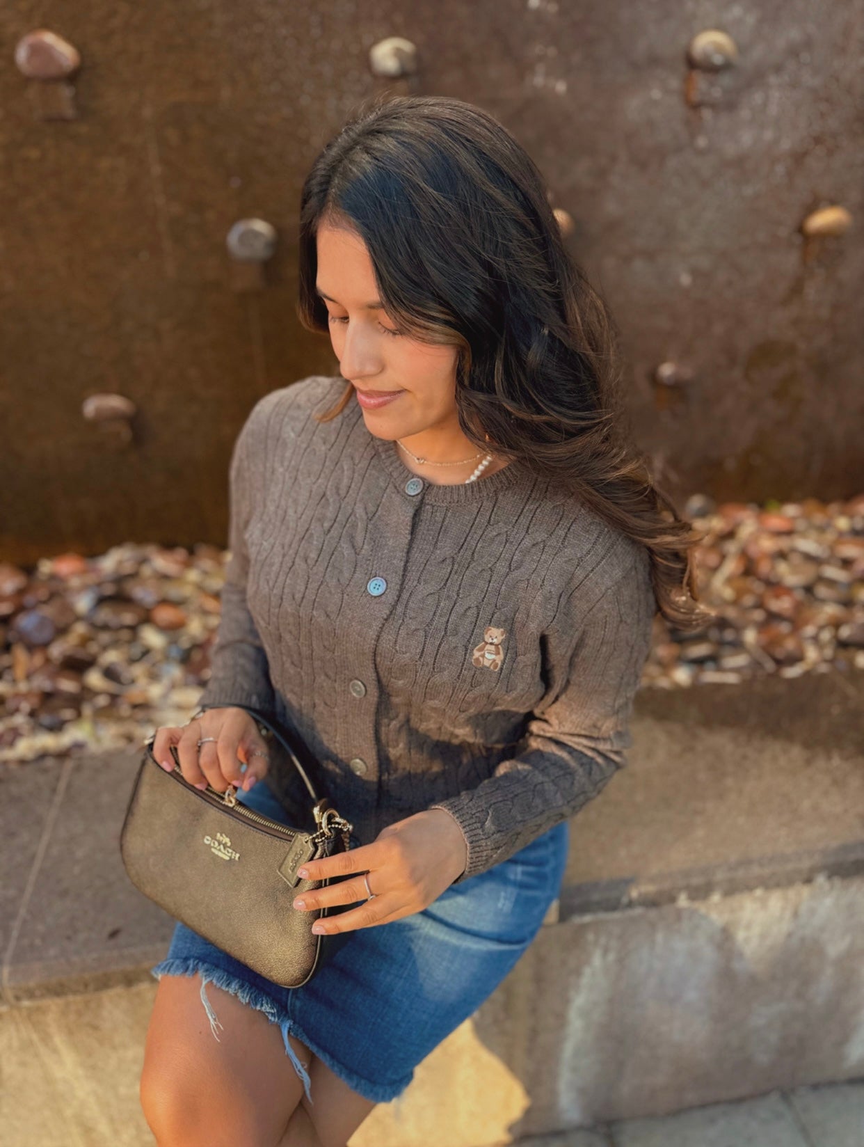 Teddy Bear Embroider Sweater Top