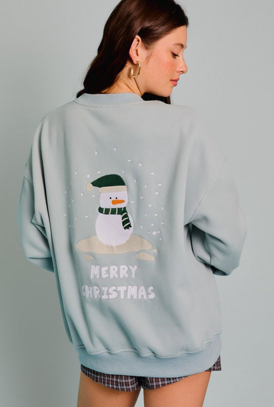 Snowman Oversized Sweatshirt