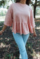 Blush Ruffle Top